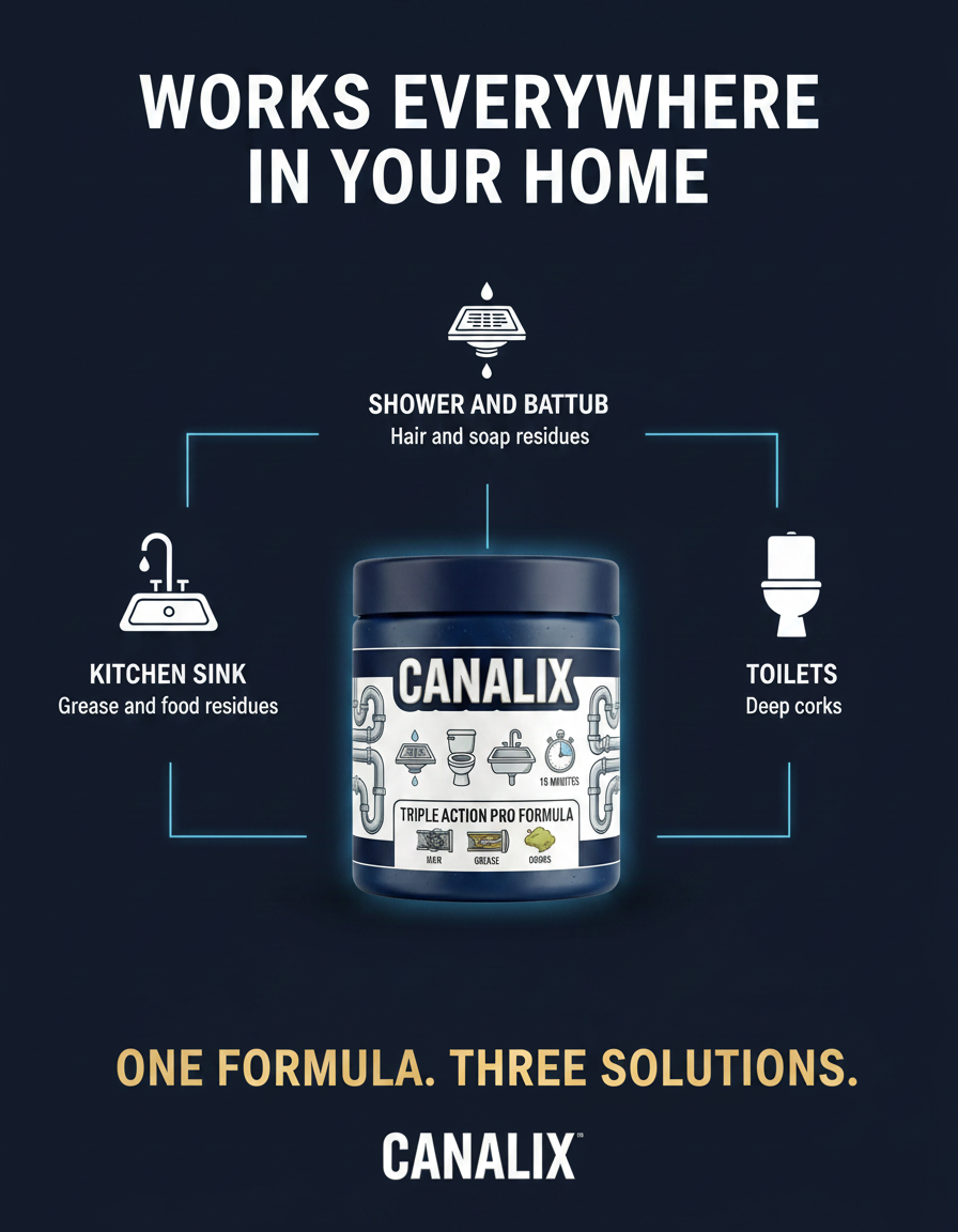 Canalix— Pipe Unblocker Foaming Powder | Triple Action | Results in 15 Minutes