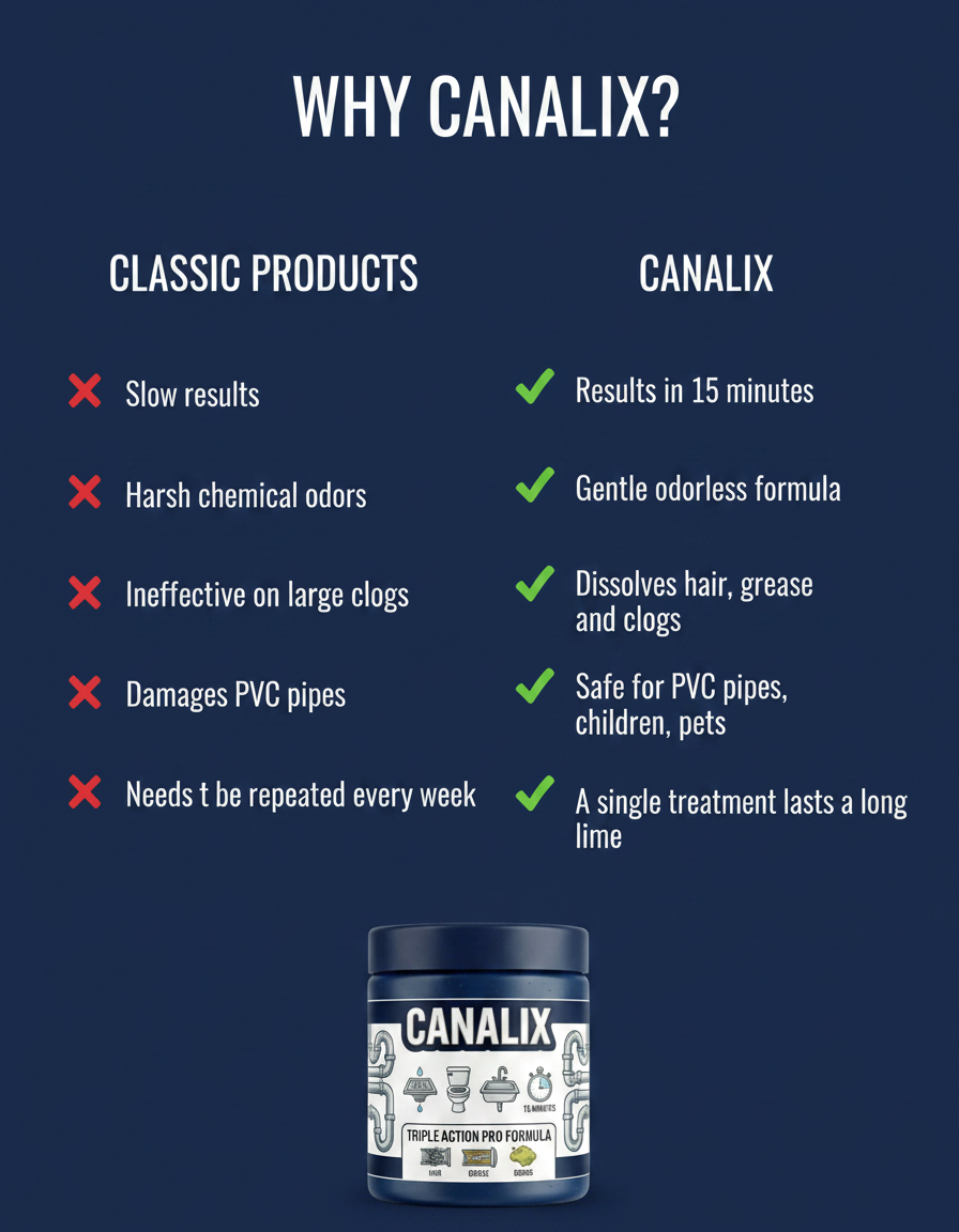 Canalix— Pipe Unblocker Foaming Powder | Triple Action | Results in 15 Minutes